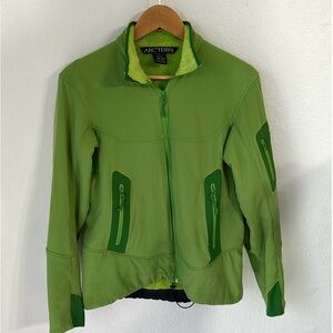Arc'teryx Green Full-Zip Stretch Fleece Lined Jacket